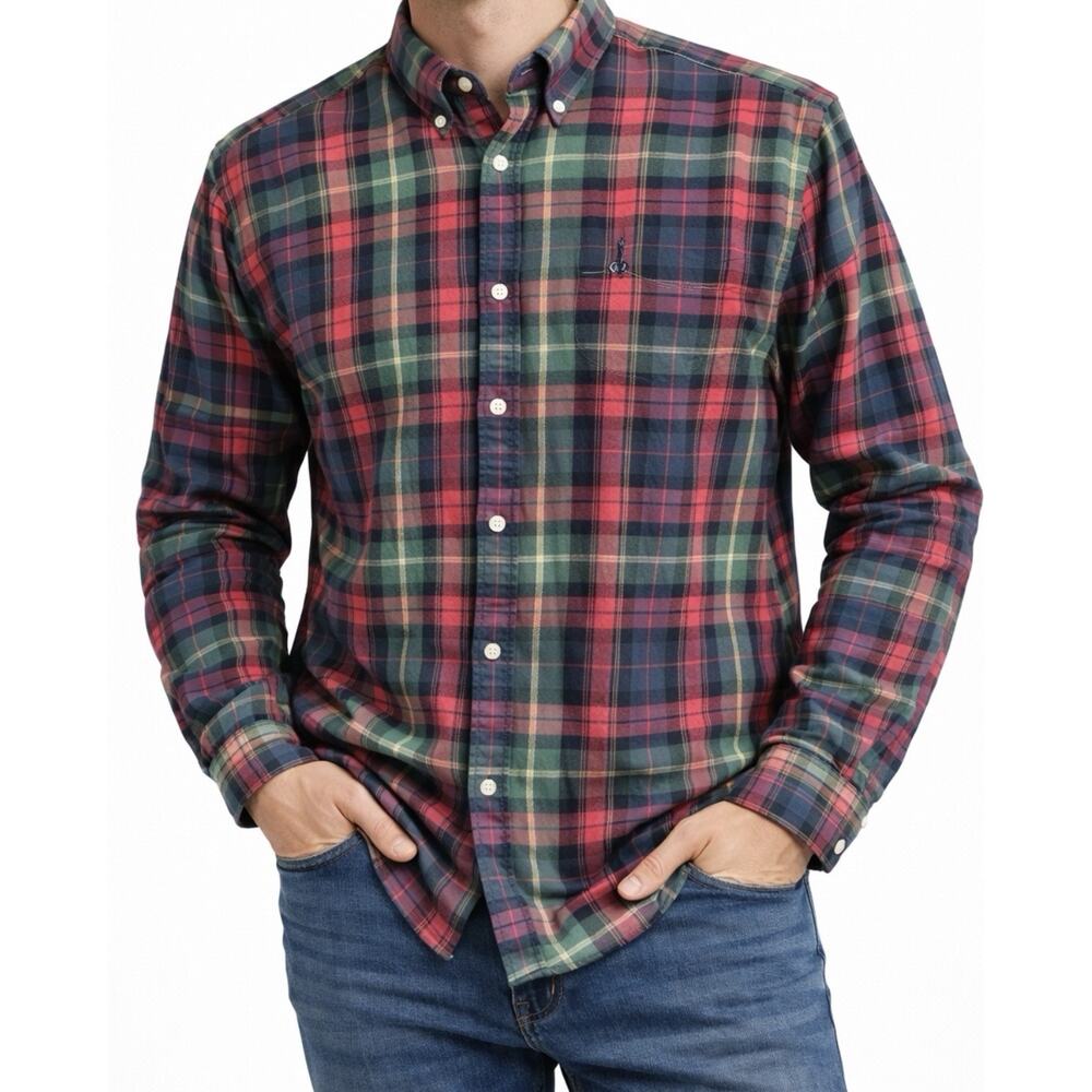 Ralph Lauren Classic Fit Plaid Flannel Button-Down Shirt Multicolor Men's L